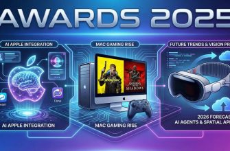 Apple Awards 2025 finalists. Analysis of key trends: the rise of AAA gaming on Mac, practical AI Apple integration, Vision Pro's evolution, and forecasts for 2026 apps